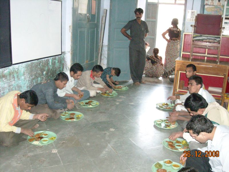Learning session with students